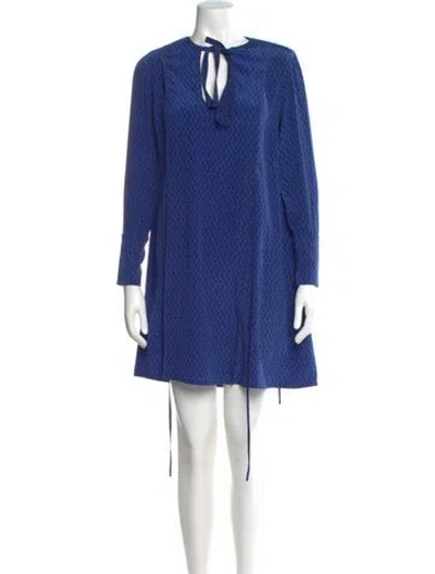 Pre-owned Proenza Schouler Silk Mini Dress In Blue