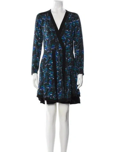 Pre-owned Proenza Schouler Silk Mini Dress In Blue