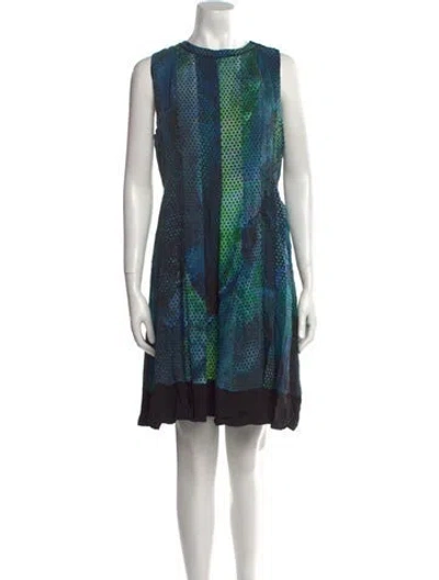Pre-owned Proenza Schouler Silk Mini Dress In Blue