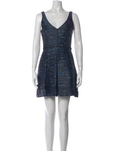 Pre-owned Proenza Schouler Silk Mini Dress In Blue
