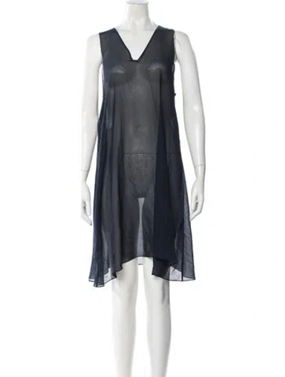 Pre-owned Proenza Schouler Silk Mini Dress In Blue