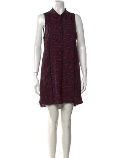 Pre-owned Proenza Schouler Silk Mini Dress In Pink