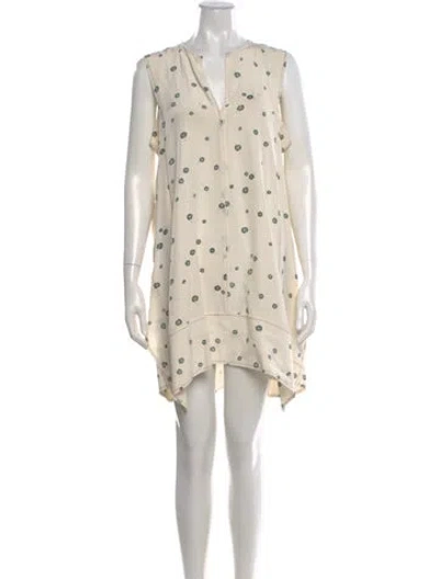 Pre-owned Proenza Schouler Silk Mini Dress In White