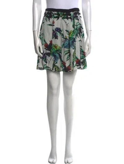 Pre-owned Proenza Schouler Silk Mini Skirt In Green