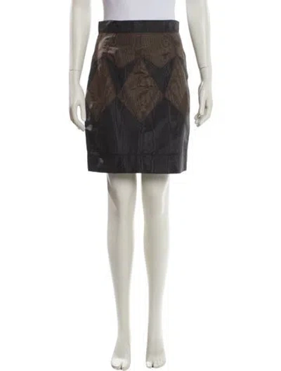 Pre-owned Proenza Schouler Silk Mini Skirt In Green