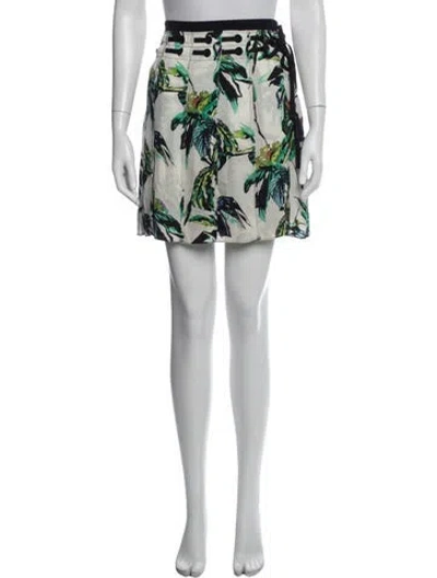 Pre-owned Proenza Schouler Silk Mini Skirt In White