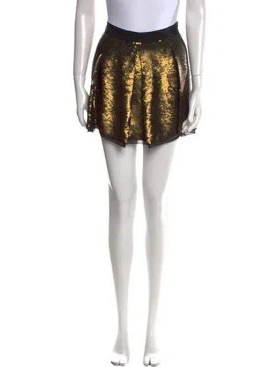 Pre-owned Proenza Schouler Silk Mini Skirt In Yellow