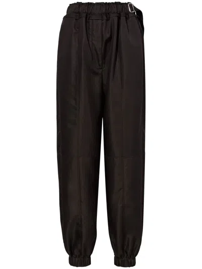 Proenza Schouler Silk Nylon Taffeta Pull On Pant In Black