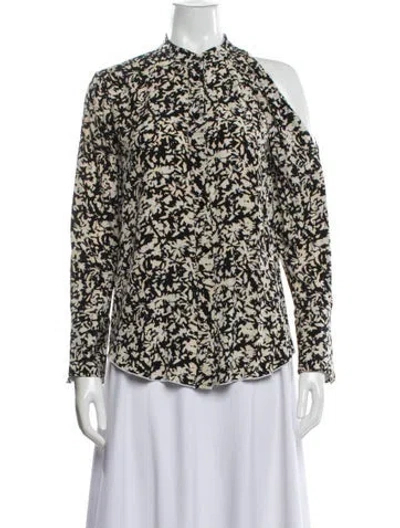 Pre-owned Proenza Schouler Silk Patterned Blouse In Multi