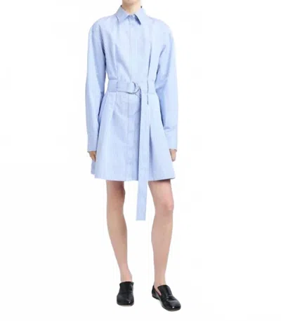 Proenza Schouler Silk Poplin Viola Dress In Blue Multi