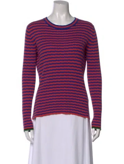 Pre-owned Proenza Schouler Silk Striped Sweater In Multi