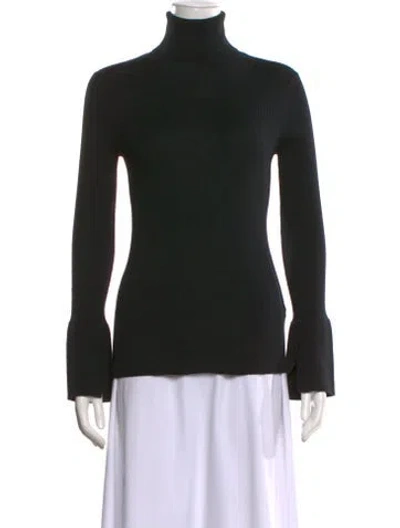 Pre-owned Proenza Schouler Silk Turtleneck Sweater In Black
