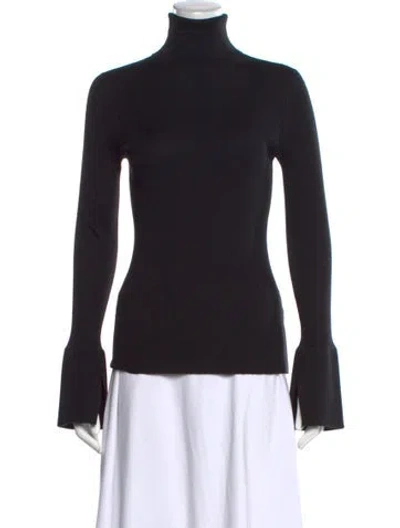 Pre-owned Proenza Schouler Silk Turtleneck Sweater In Black