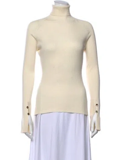 Pre-owned Proenza Schouler Silk Turtleneck Sweater In Neutral