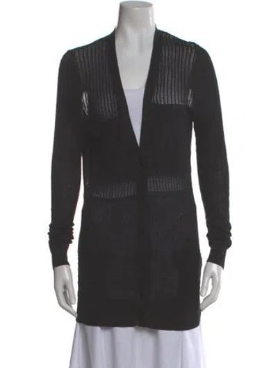 Pre-owned Proenza Schouler Silk V-neck Sweater In Black
