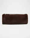 Proenza Schouler Silo Large Shearling Clutch Bag In Brown