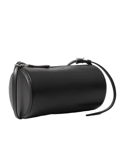 Proenza Schouler Silo Textured-leather Shoulder Bag In Black