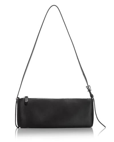 Proenza Schouler Silo Satin Shoulder Bag In Black