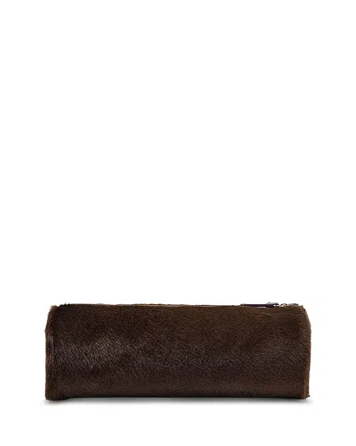 Proenza Schouler Silo Shearling Clutch In Brown