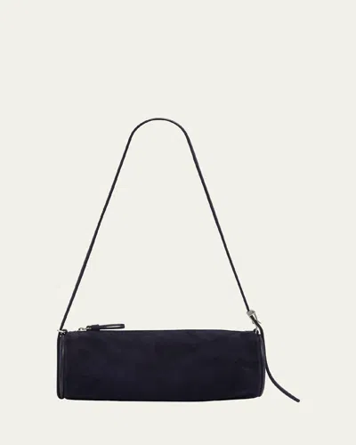 Proenza Schouler Silo Zip Suede & Leather Shoulder Bag In Gold