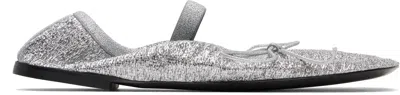 PROENZA SCHOULER SILVER GLOVE MARY JANE BALLERINA FLATS