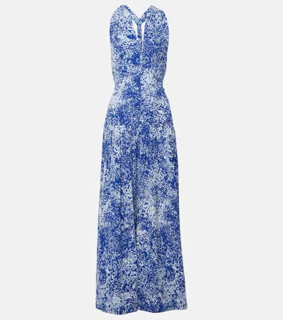 Proenza Schouler Simone Printed Maxi Dress In Blue