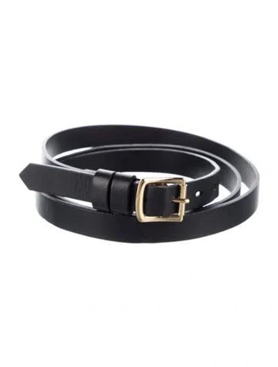 Pre-owned Proenza Schouler Skinny Leather Belt In Black