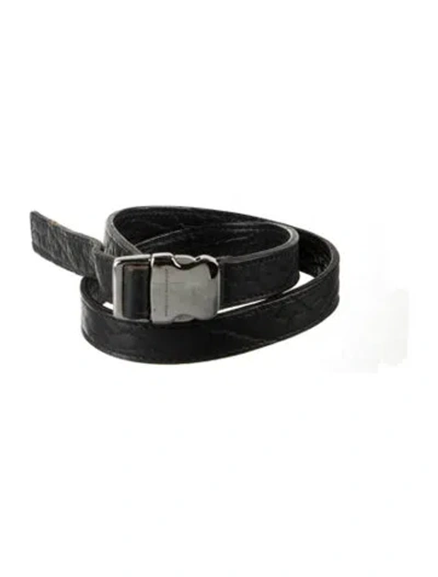 Pre-owned Proenza Schouler Skinny Leather Waist Belt In Black