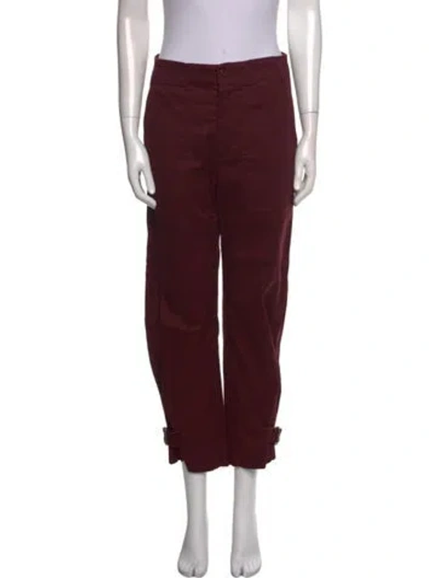 Pre-owned Proenza Schouler Skinny Leg Pants In Burgundy