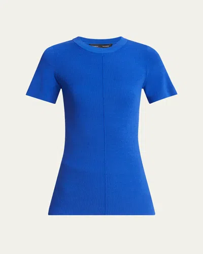 Proenza Schouler Sky Matte Viscose Crepe Top In Blue