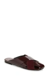 Proenza Schouler Slant Crossover Mule In Burgundy