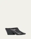Proenza Schouler Slant Leather Mules In Black