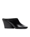 Proenza Schouler Slant Leather Mules In Black