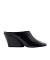Proenza Schouler Slant Leather Mules In Black