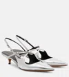 Proenza Schouler Slash 40 Mirrored Leather Slingback Pumps In Multi