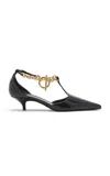 Proenza Schouler Slash Chain Leather Pumps In Black