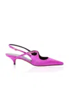 Proenza Schouler Slash Crossover Slingback Satin Pumps In Pink