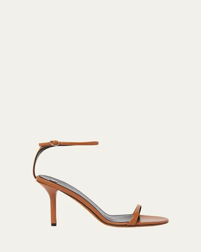 Proenza Schouler Slash Goatskin Ankle-strap Sandals In Brown
