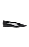Proenza Schouler Slash Leather Flats In Black