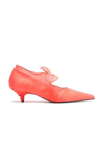 Proenza Schouler Slash Organza Pumps In Orange