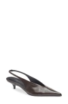 Proenza Schouler Slash Pointed Toe Slingback Pump In Brown