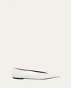 Proenza Schouler Slash Polished Leather Ballerina Flats In White