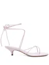 Proenza Schouler Slash Tie Leather Sandals In Purple