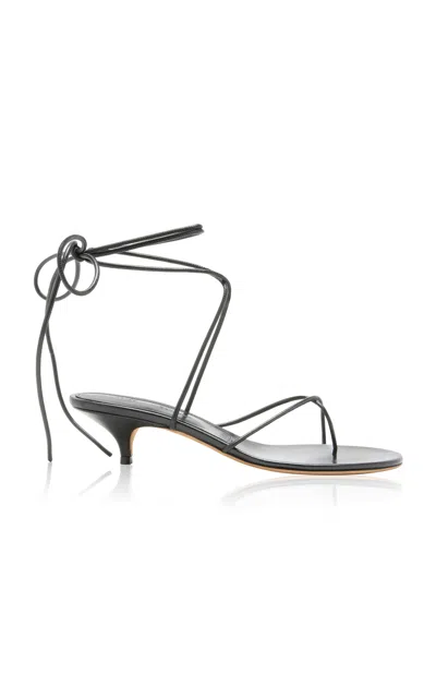 Proenza Schouler Slash Tie Leather Sandals In Black