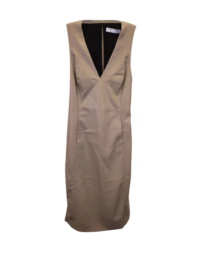 Proenza Schouler Sleeveless Cut-out Dress In Beige Polyurethane