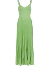 Shop Proenza Schouler Sleeveless Pleated Midi Dress In Green