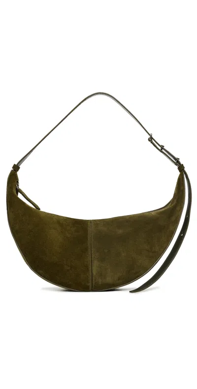 Proenza Schouler Slide Bag In Soft Suede Olive In Burgundy