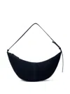 Proenza Schouler Slide Crescent-shaped Suede Shoulder Bag In Blue