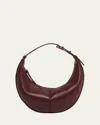 Proenza Schouler Slide Mini Napa Leather Shoulder Bag In Dark Red