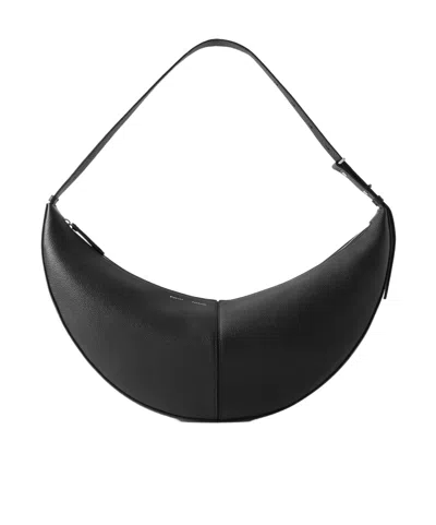 Proenza Schouler Slide Paneled Full-grain Leather Shoulder Bag In Black